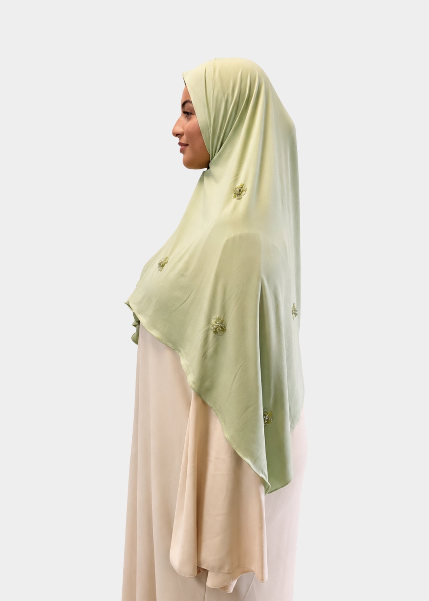 Hijab Jersey Crystal Luxe - Vert d'eau N°7