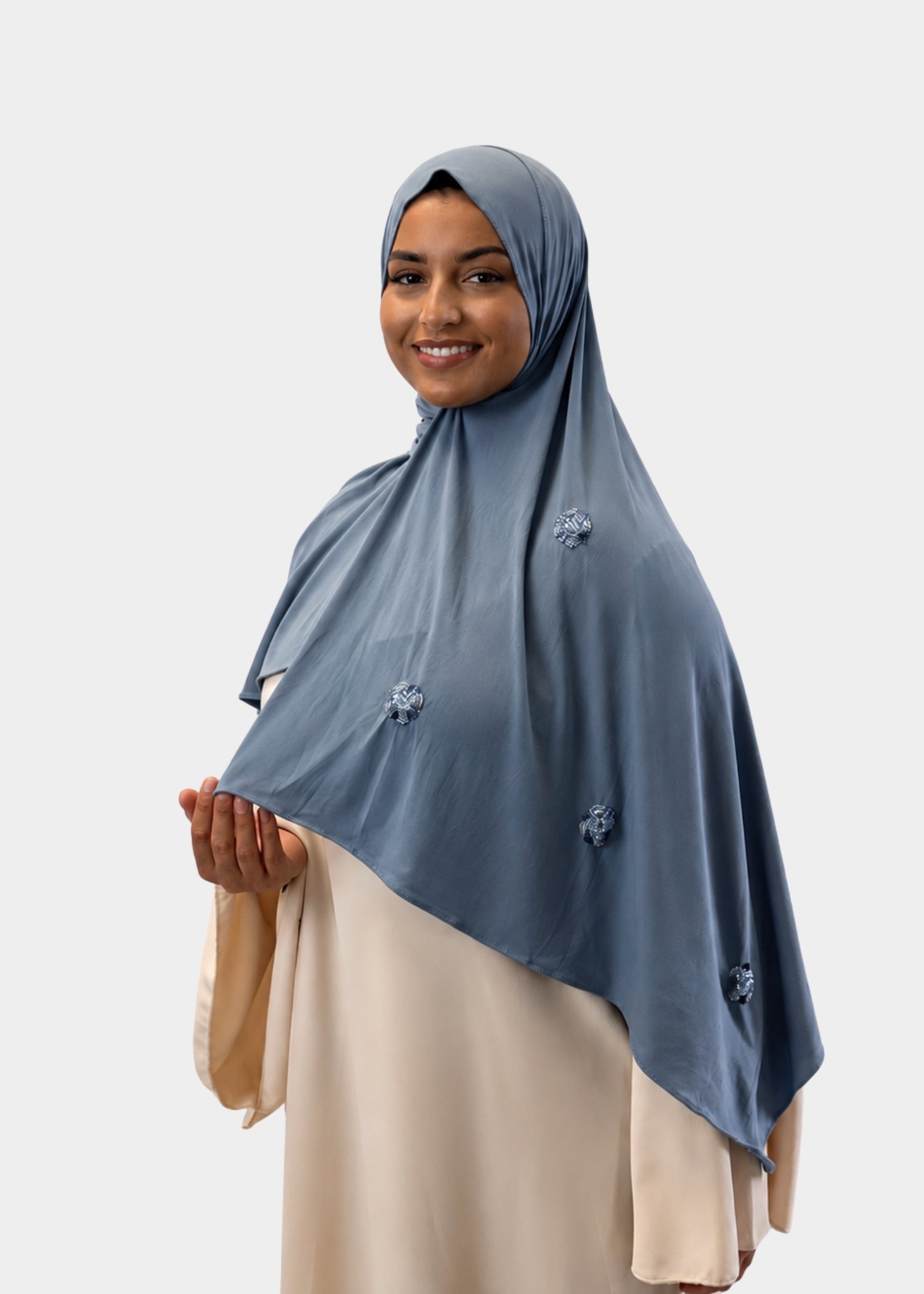 Hijab Jersey Crystal Luxe - Bleu N°5