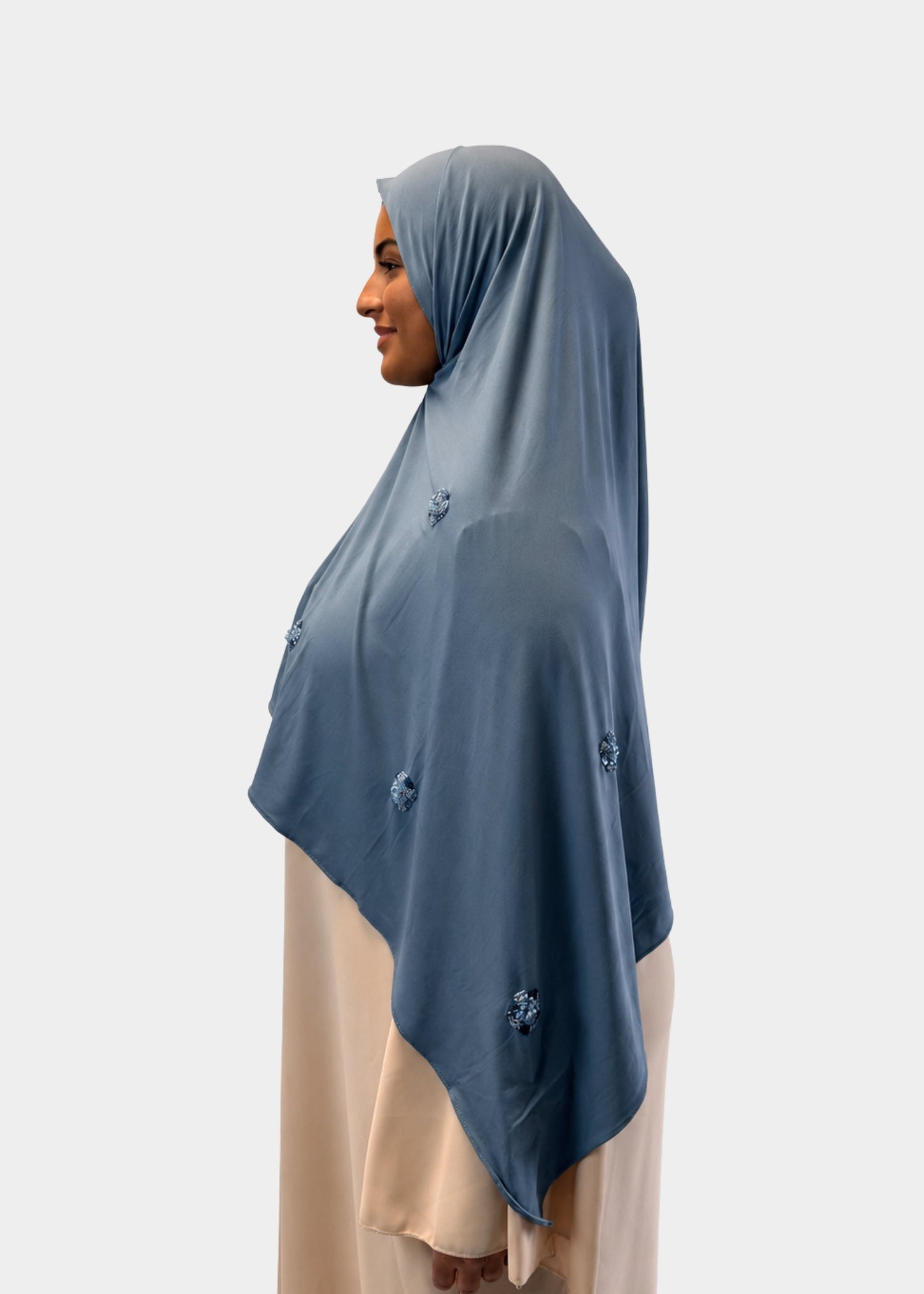 Hijab Jersey Crystal Luxe - Bleu N°5