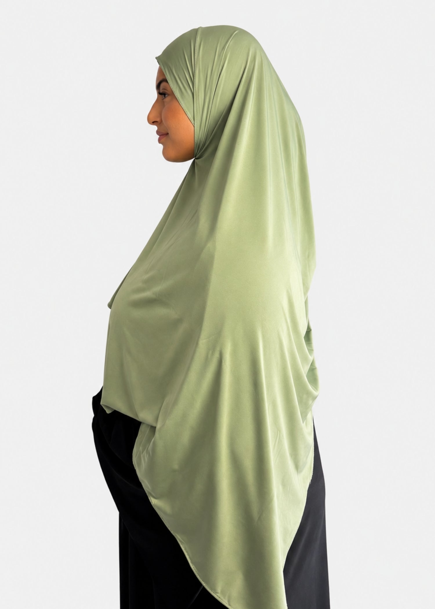 Hijab Jersey Liquid - Vert Sauge - N°L8