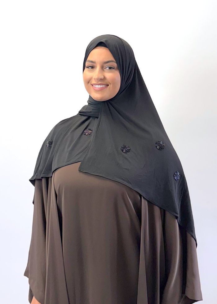 Hijab Jersey Crystal - Noir N°1