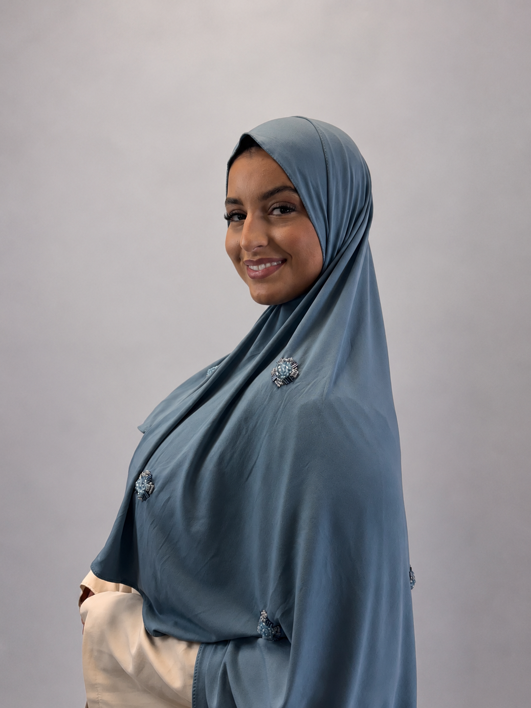 Hijab Jersey Crystal Luxe - Bleu N°5