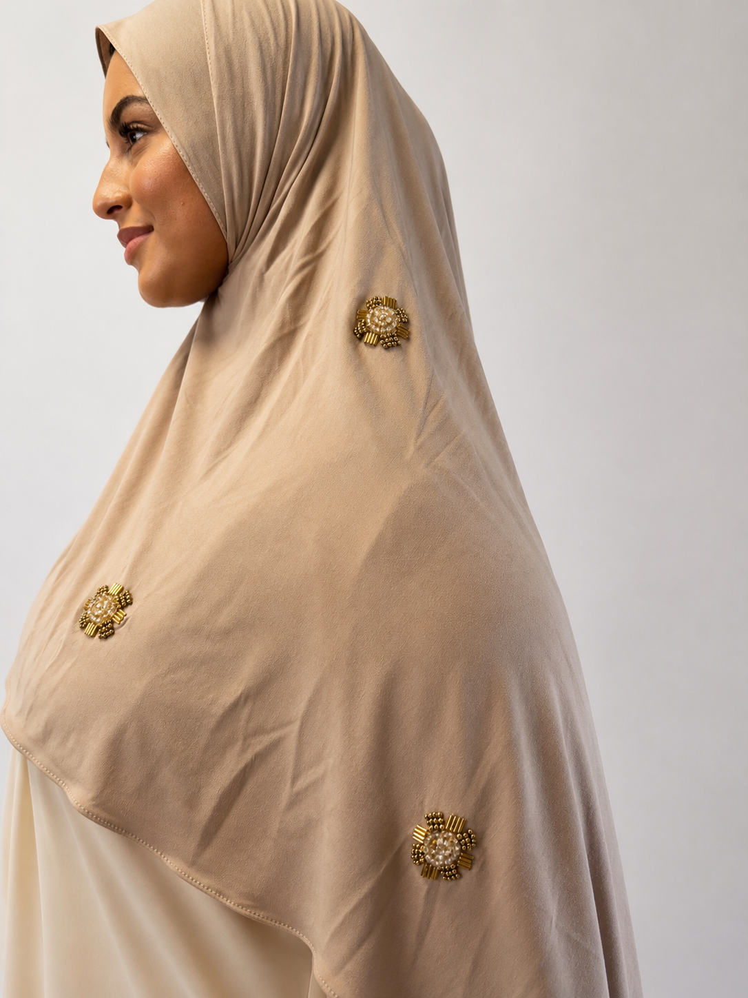 Hijab Jersey Crystal Luxe - Taupe N°6