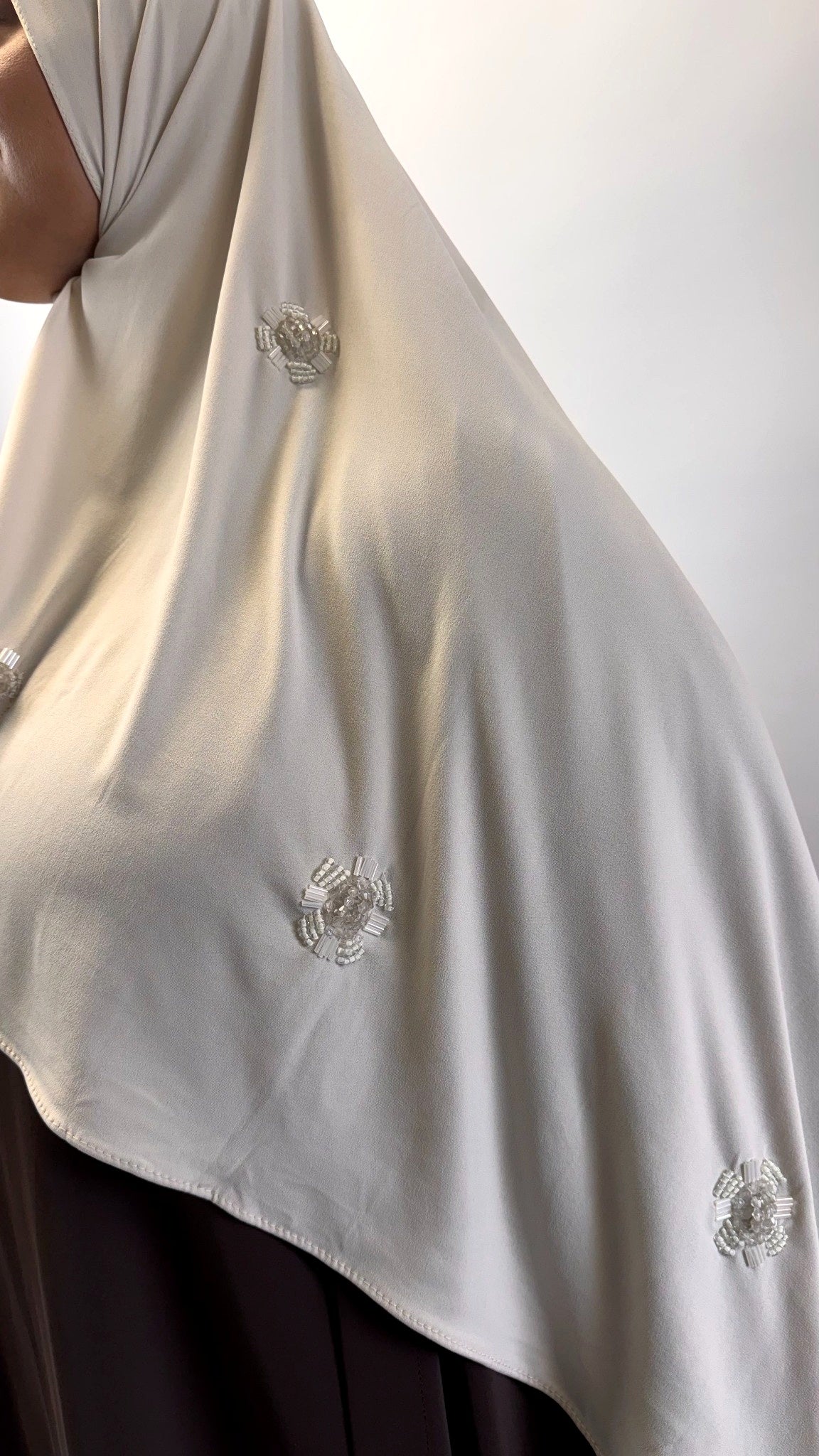 Hijab Jersey Crystal Luxe - Beige N°4