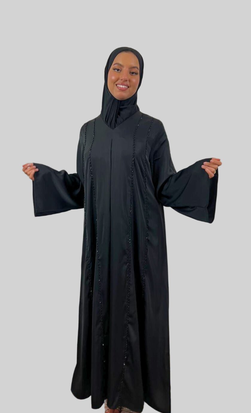 Abaya Dubai - Noir - MonHijab.fr