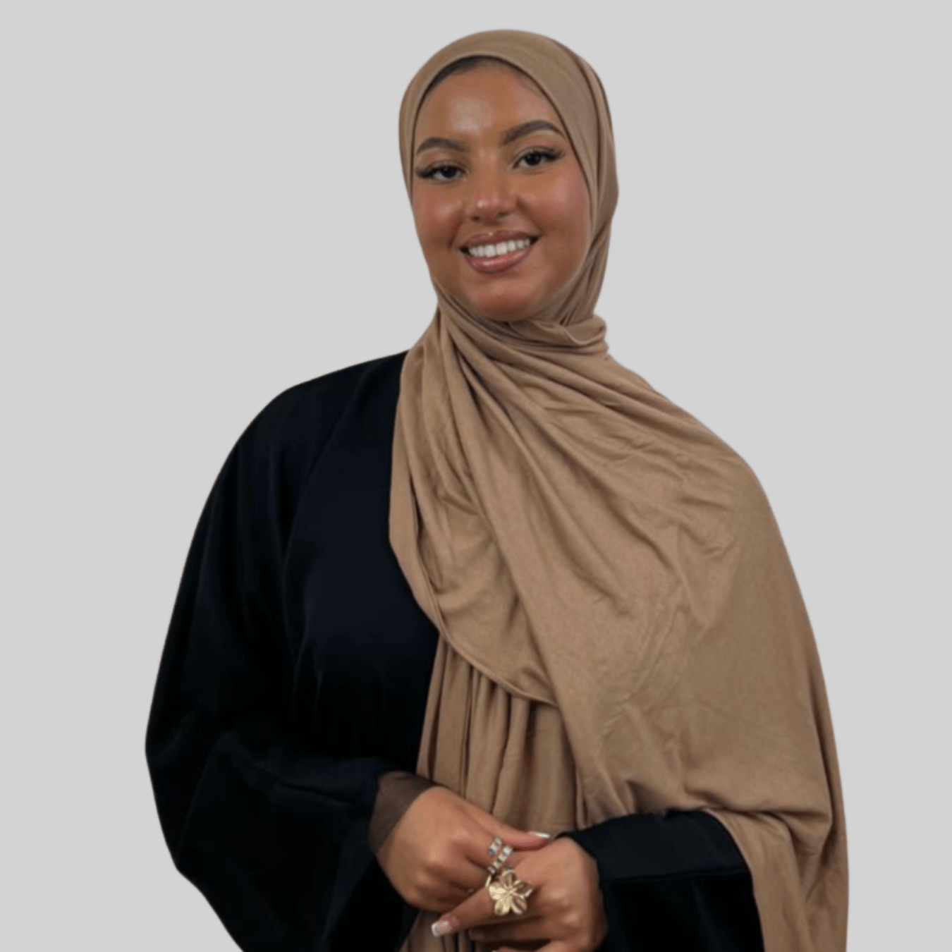 Hijab Coton - Camel - MonHijab.fr