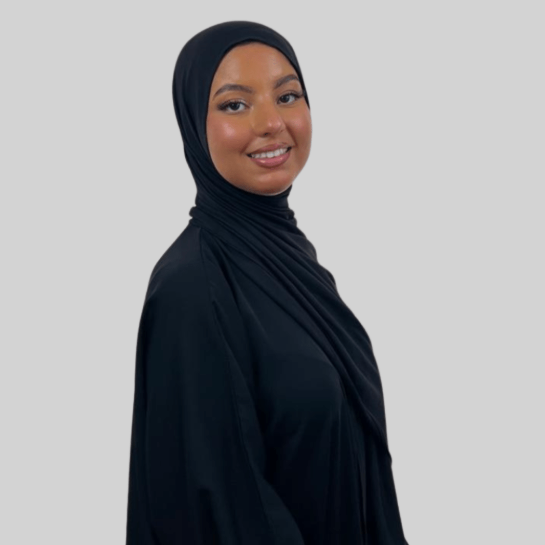 Hijab Coton - Noir Luxe - MonHijab.fr