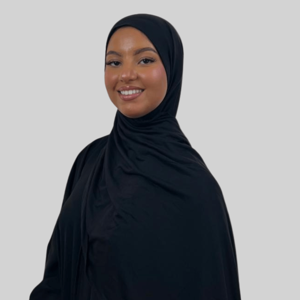Hijab Coton - Noir Luxe - MonHijab.fr