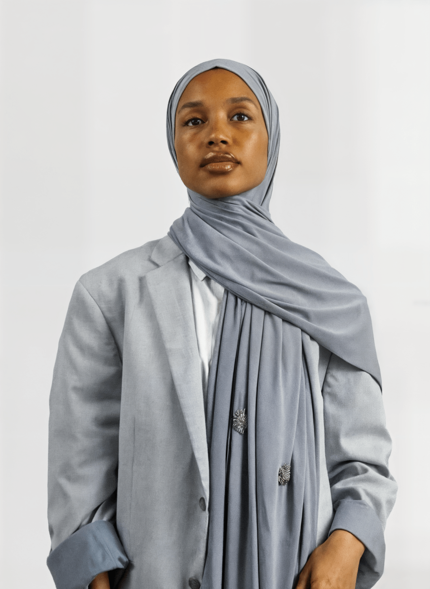 Hijab Jersey Crystal Luxe - Gris N°3 - MonHijab.fr