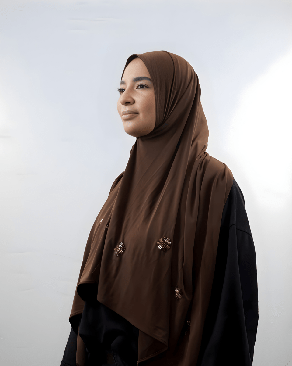 Hijab Jersey Crystal - Marron N°11 - MonHijab.fr