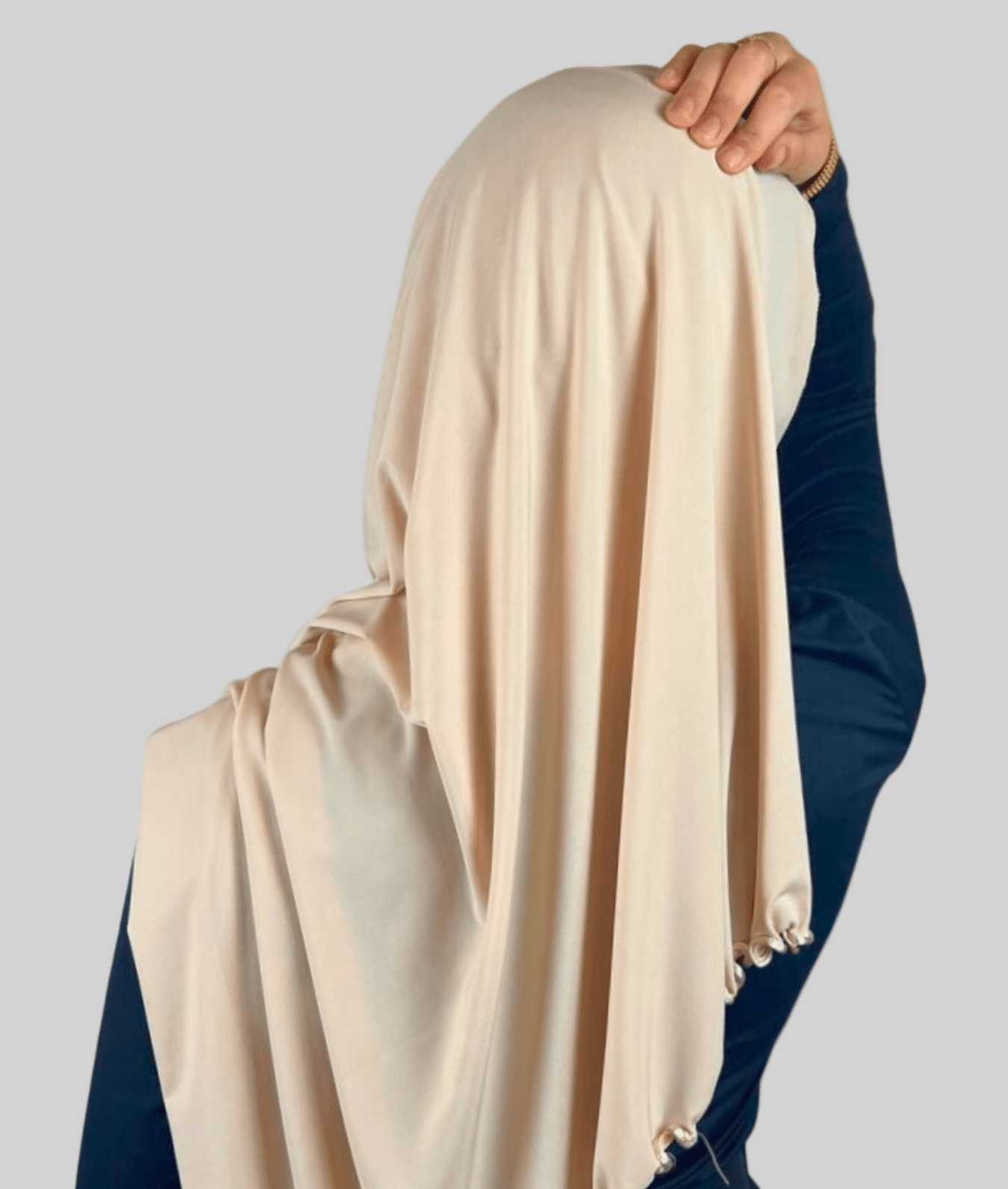 Hijab Jersey Frisé Premium - Nude Rosé N°130 - MonHijab.fr