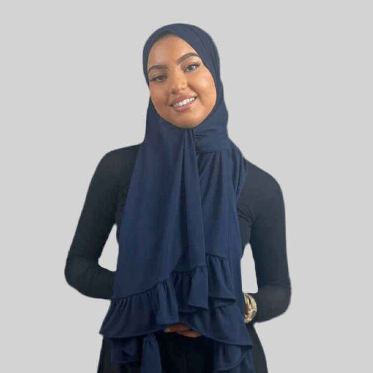 Hijab Jersey Froufrou - Bleu Marine N°25 - MonHijab.fr