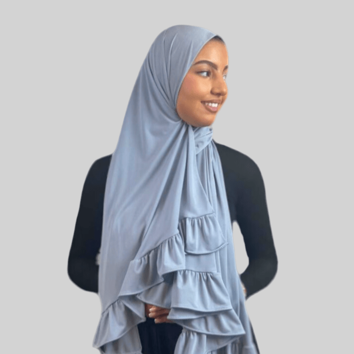 Hijab Jersey Froufrou - Bleu N°4 - MonHijab.fr