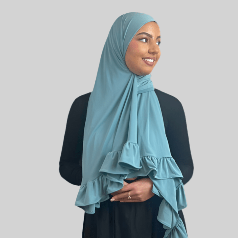 Hijab Jersey Froufrou - Bleu N°5 - MonHijab.fr