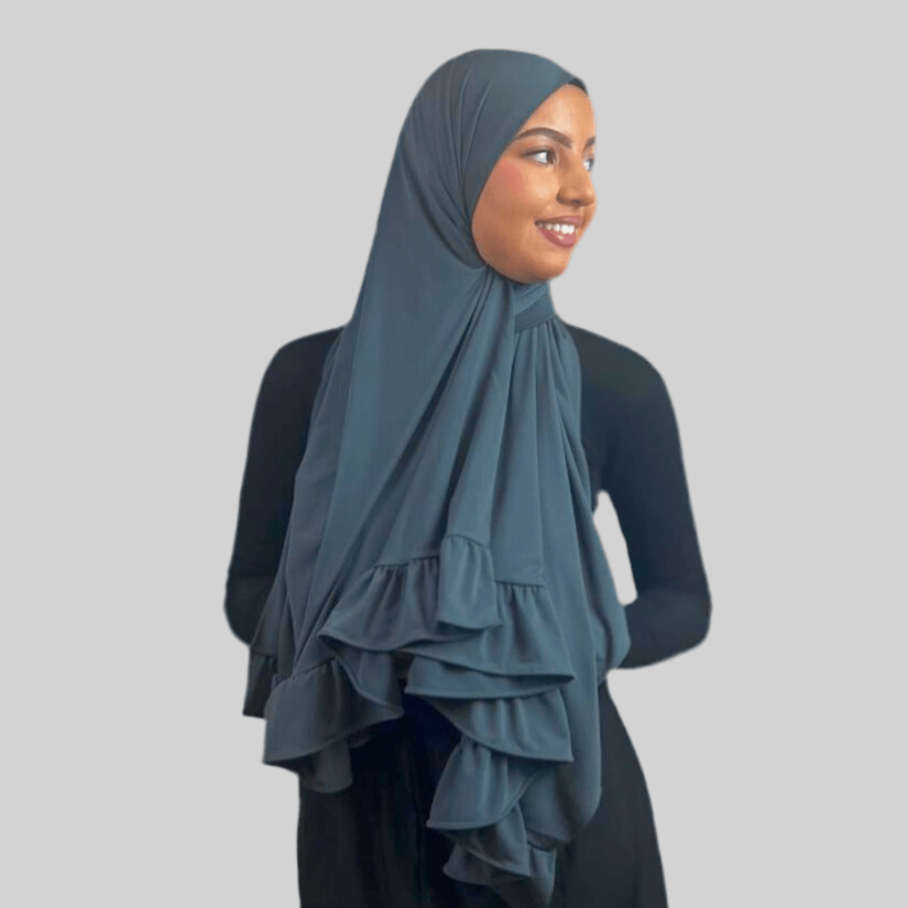 Hijab Jersey Froufrou - Gris N°11 - MonHijab.fr