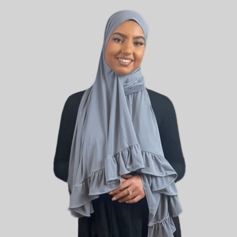 Hijab Jersey Froufrou - Gris N°9 - MonHijab.fr