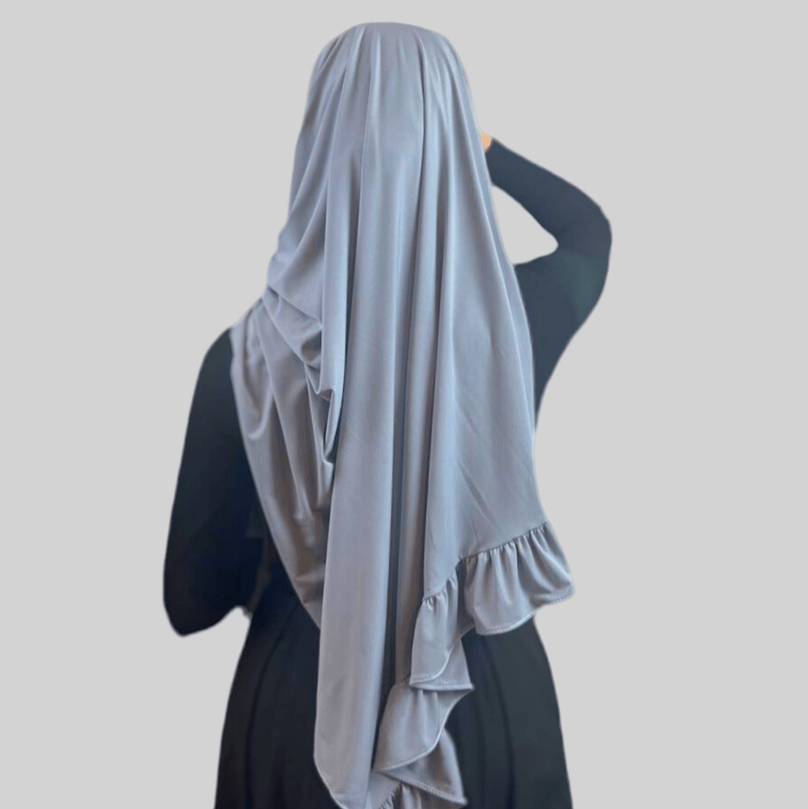 Hijab Jersey Froufrou - Gris N°9 - MonHijab.fr