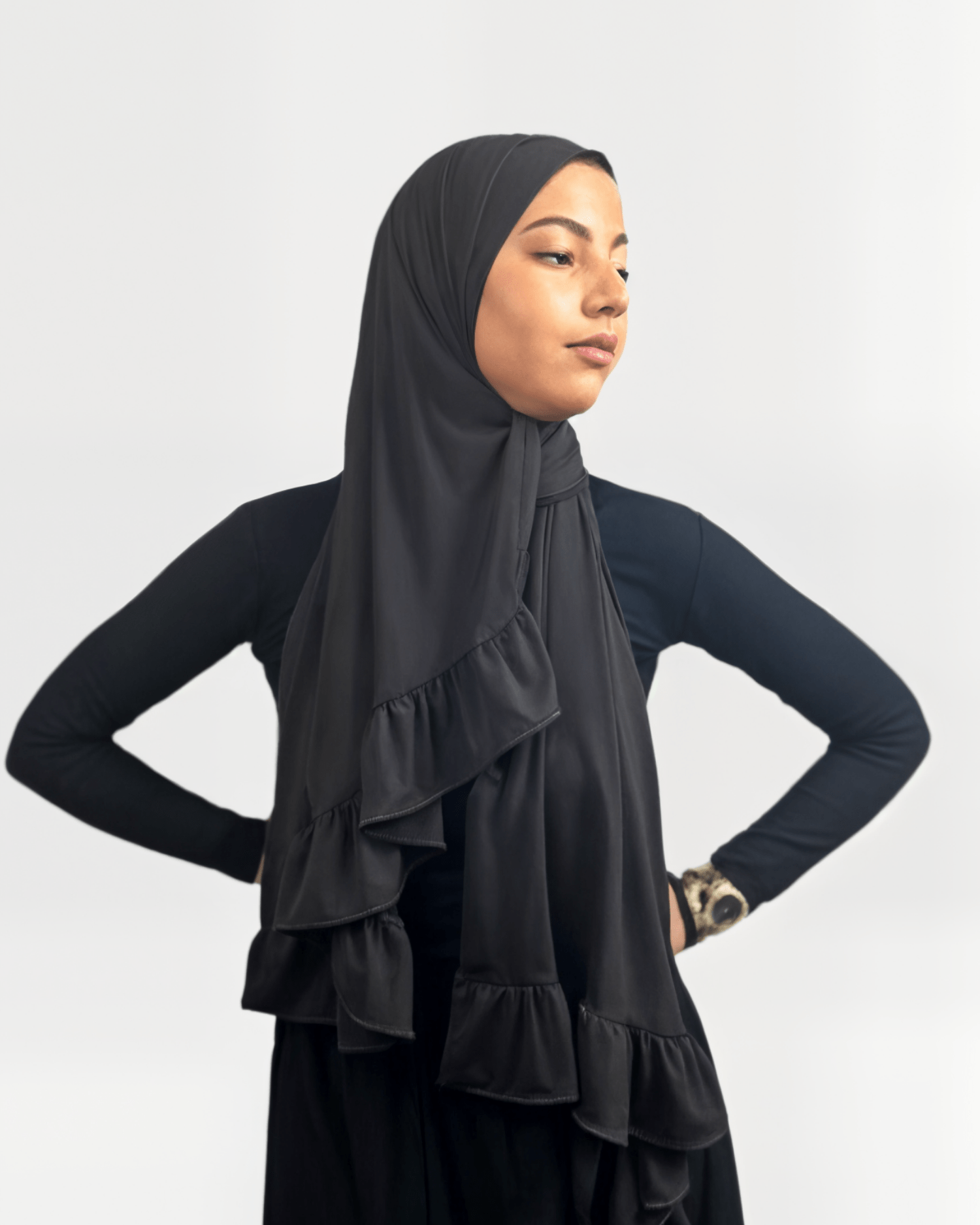 Hijab Jersey Froufrou - Marron Chocolat N°18 - MonHijab.fr