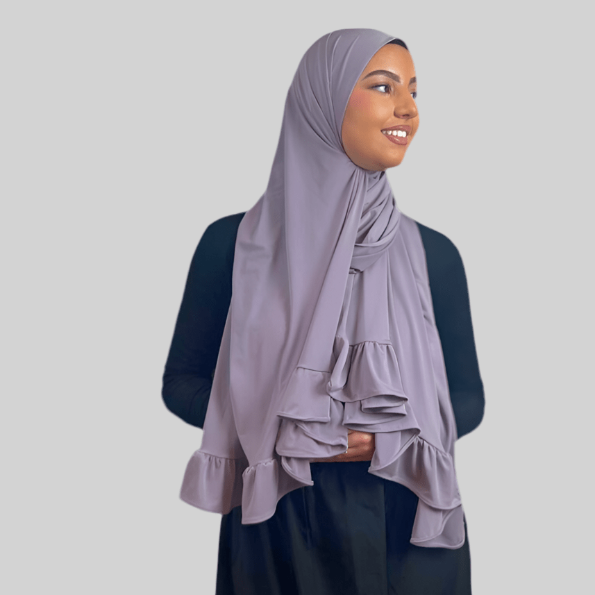 Hijab Jersey Froufrou - Mauve N°8 - MonHijab.fr