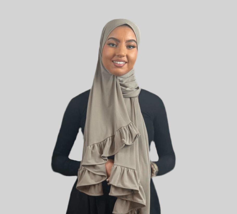 Hijab Jersey Froufrou - Taupe N°22 - MonHijab.fr