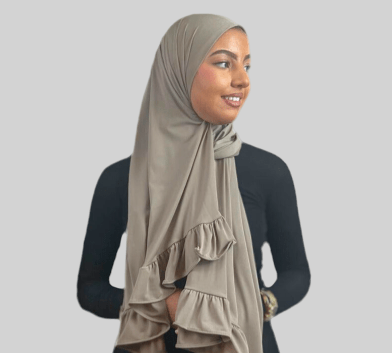Hijab Jersey Froufrou - Taupe N°22 - MonHijab.fr