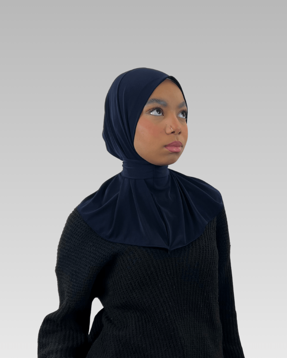 Hijab Jersey instantané (cagoule) - Bleu Marine - N°CG1 - MonHijab.fr