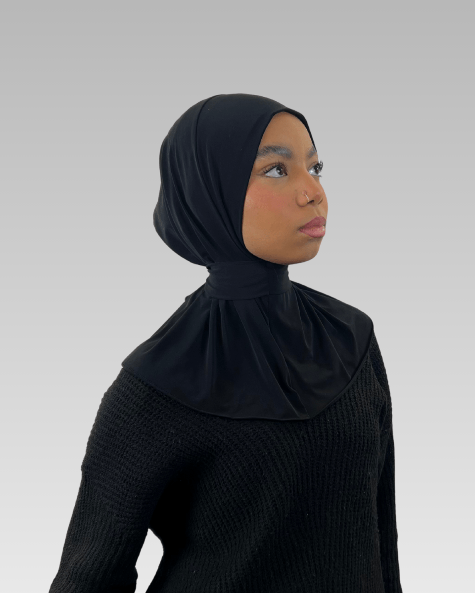 Hijab Jersey instantané (cagoule) - Noir - N°CG2 - MonHijab.fr
