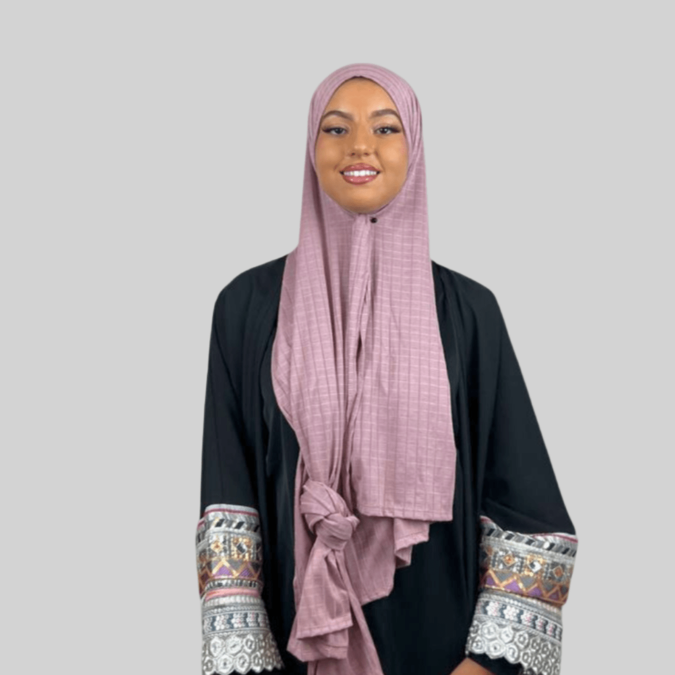 Hijab Jersey Jacquard - Rose foncé - MonHijab.fr