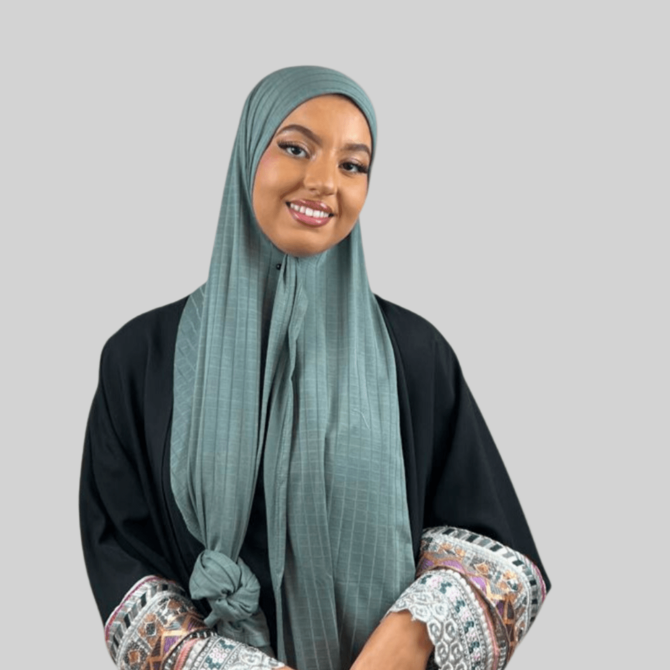 Hijab Jersey Jacquard - Vert d’eau - MonHijab.fr