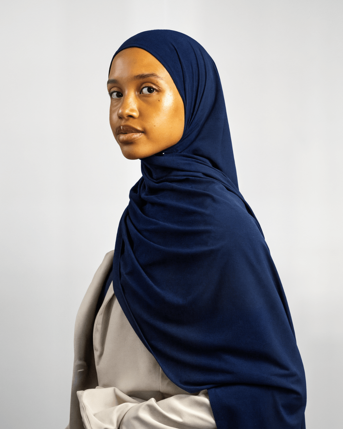 Hijab Jersey Premium - Bleu Nuit N°106 - MonHijab.fr