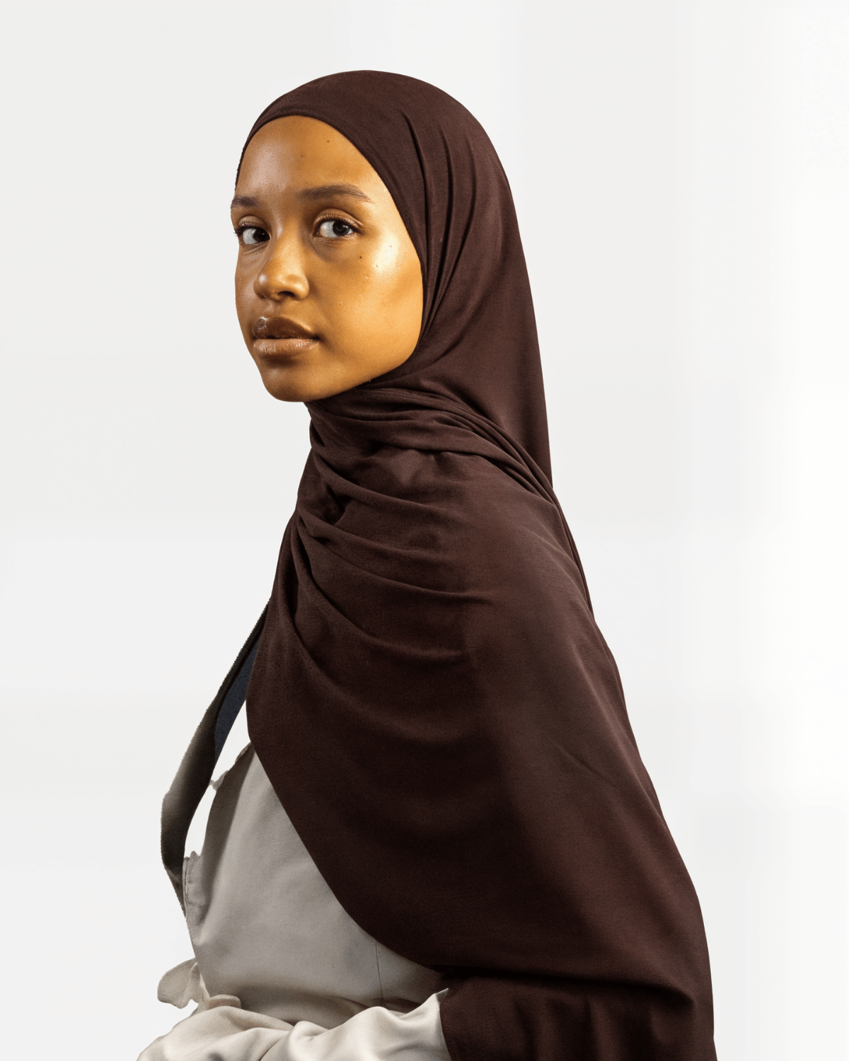 Hijab Jersey Premium - Marron Chocolat - J10 - MonHijab.fr