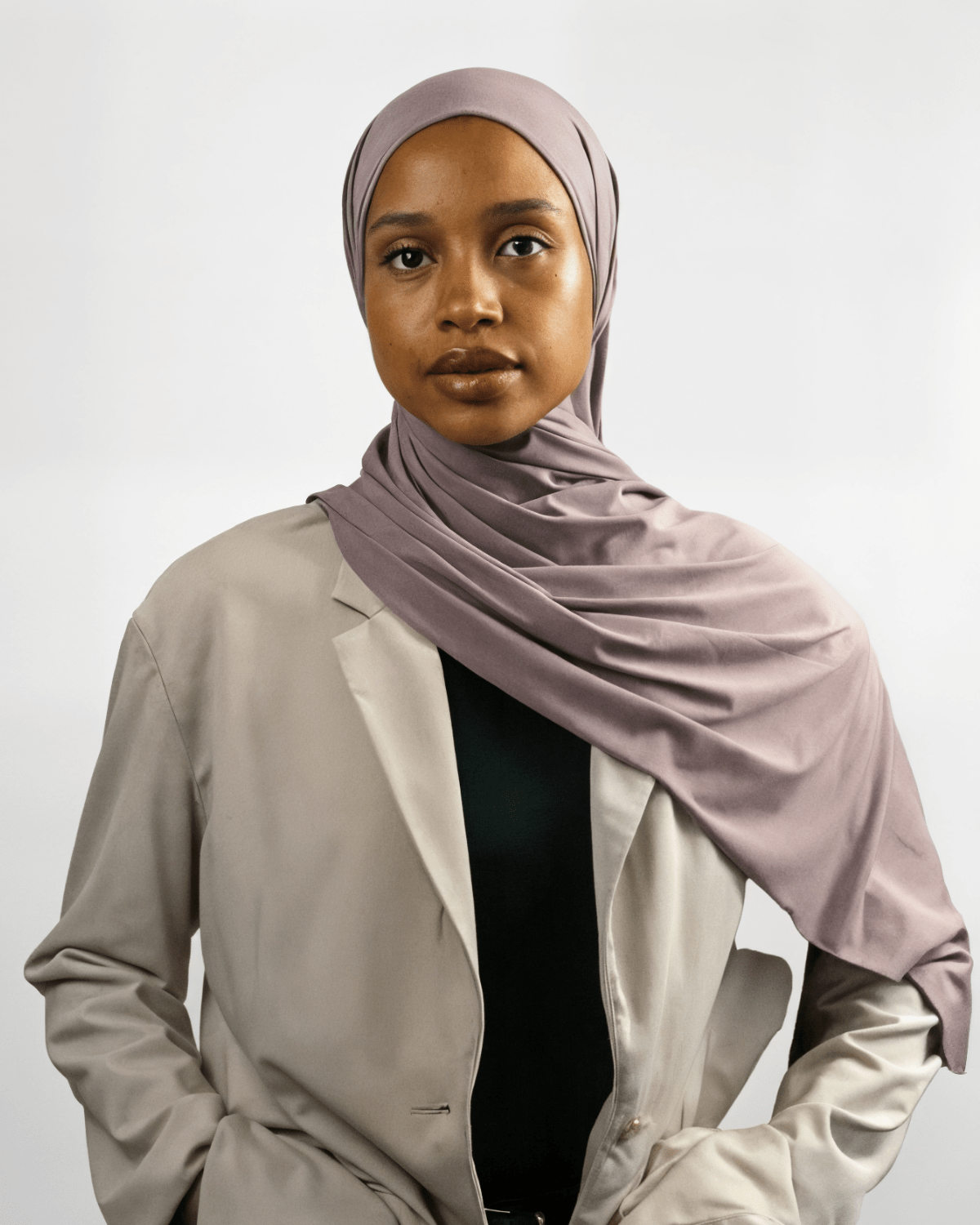 Hijab Jersey Premium - Rose poudré N°J9 - MonHijab.fr