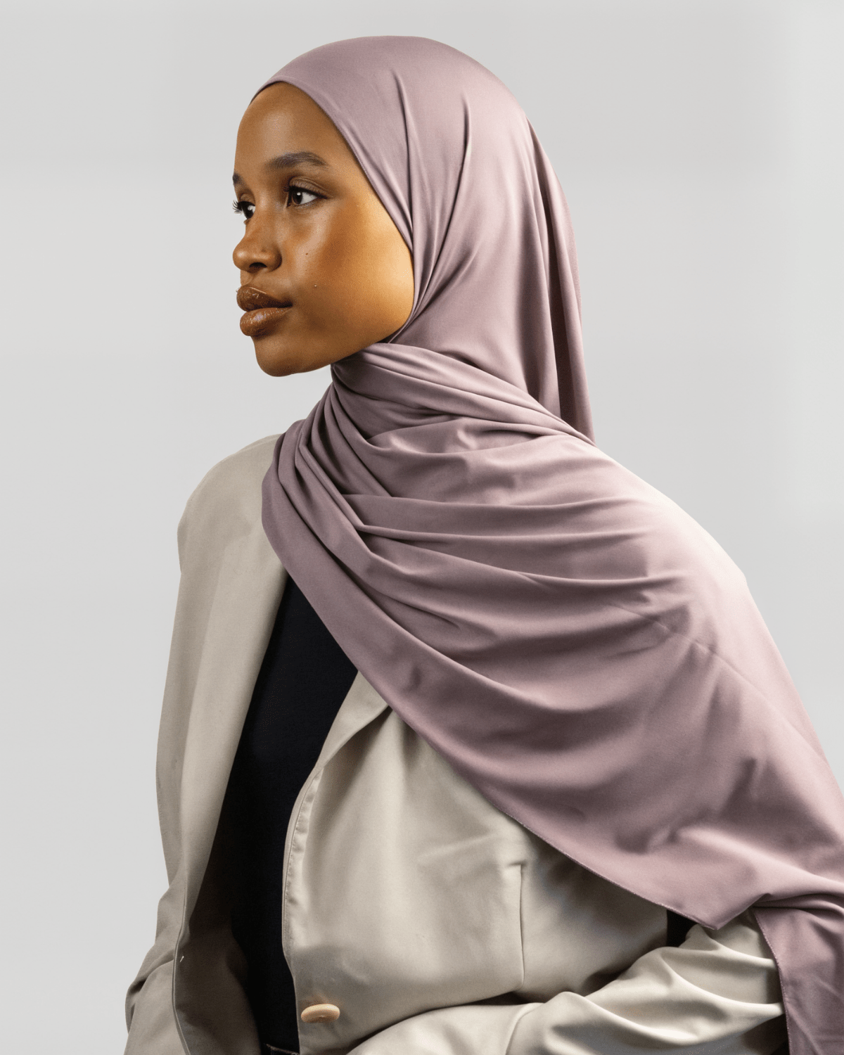 Hijab Jersey Premium - Rose poudré N°J9 - MonHijab.fr