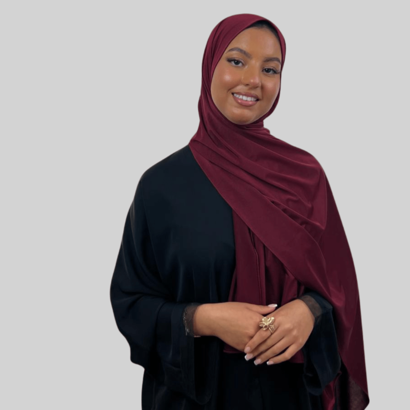 Hijab Jersey Premium Satin - Bordeaux N°S6 - MonHijab.fr