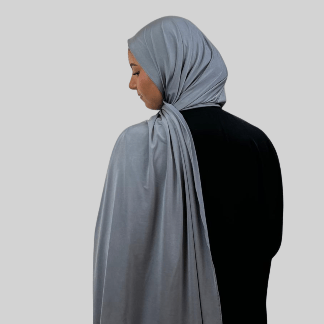 Hijab Jersey Premium Satin - Gris N°S4 - MonHijab.fr