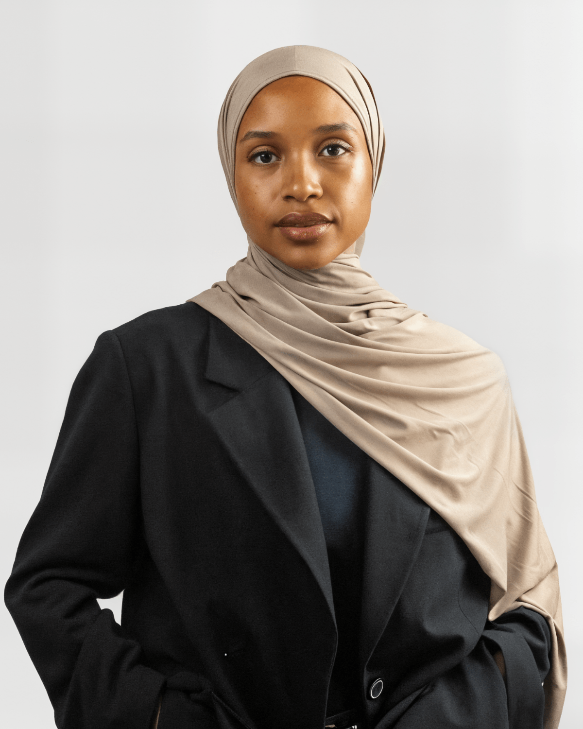 Hijab Jersey Premium - Taupe N°J1 - MonHijab.fr