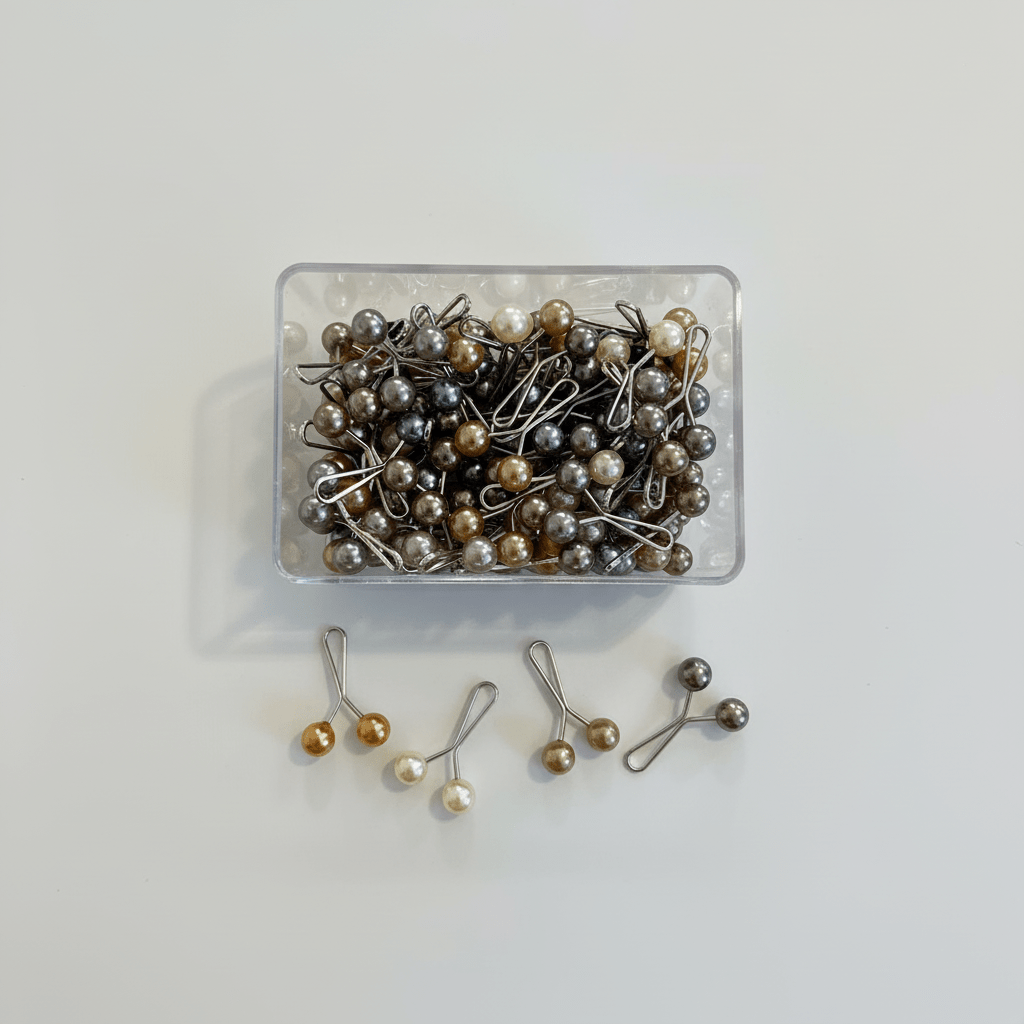 Pinces anti - trou - Multicolores argentées par lot de 12 - MonHijab.fr