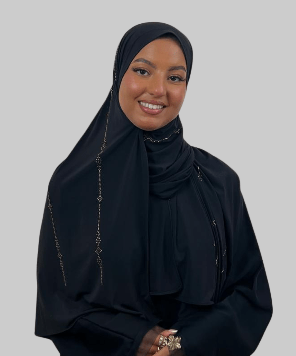 Jersey Premium Strass – Motif Grains - MonHijab.fr