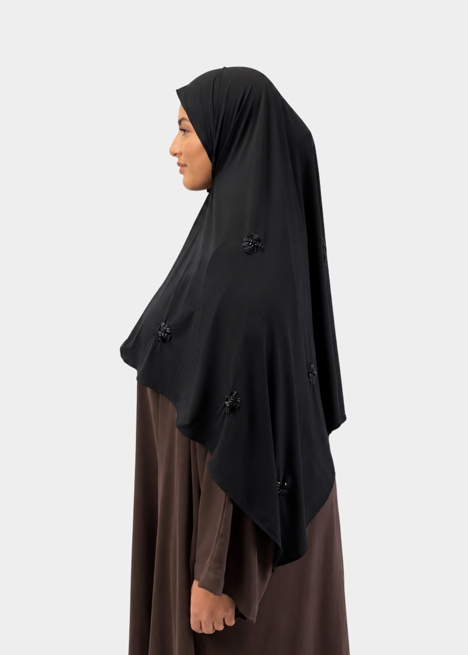 Hijab Jersey Crystal Luxe - Noir N°1
