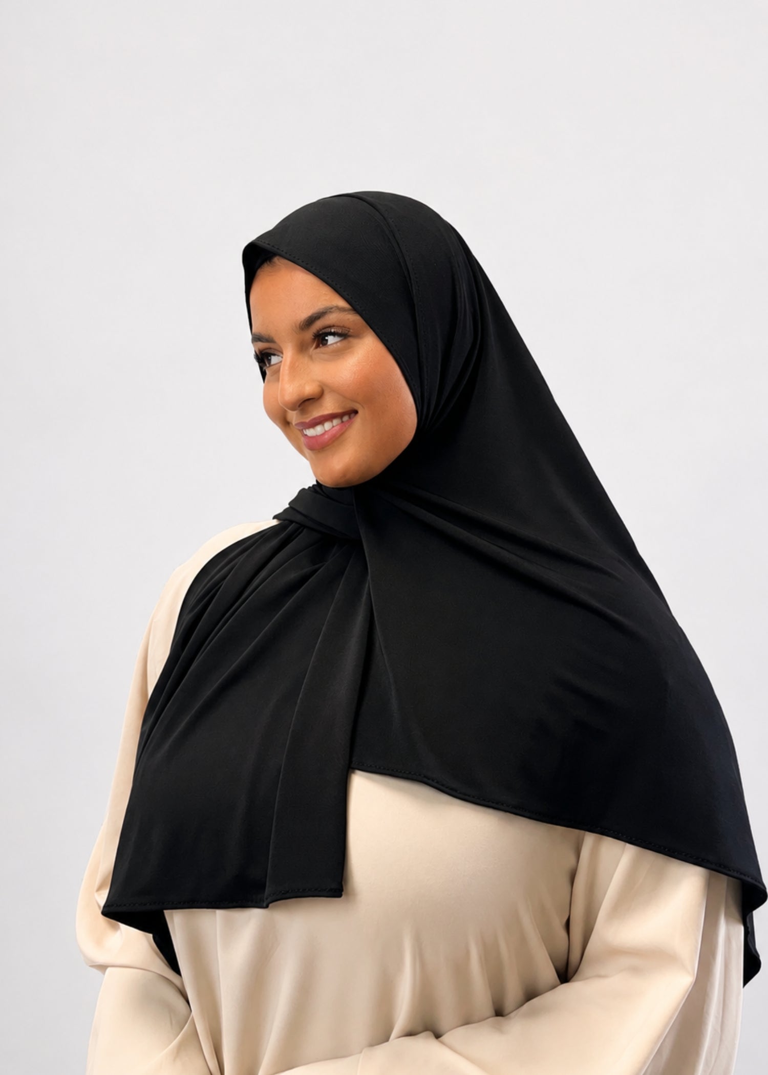 Hijab Jersey Premium - Noir N°113