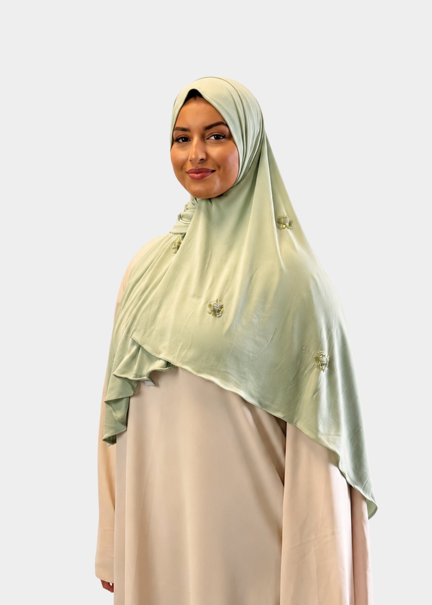 Hijab Jersey Crystal Luxe - Vert d'eau N°7