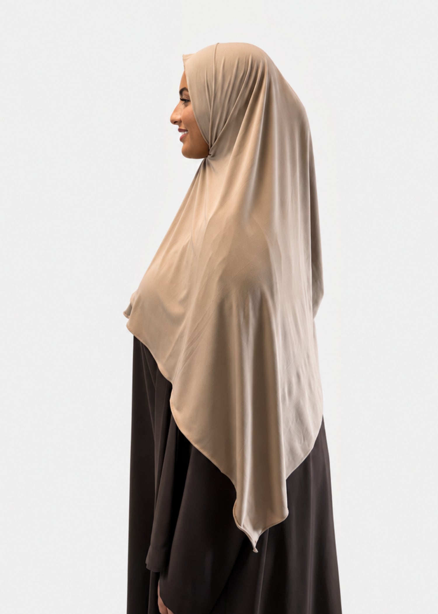 Hijab Jersey Premium - Taupe N°J2