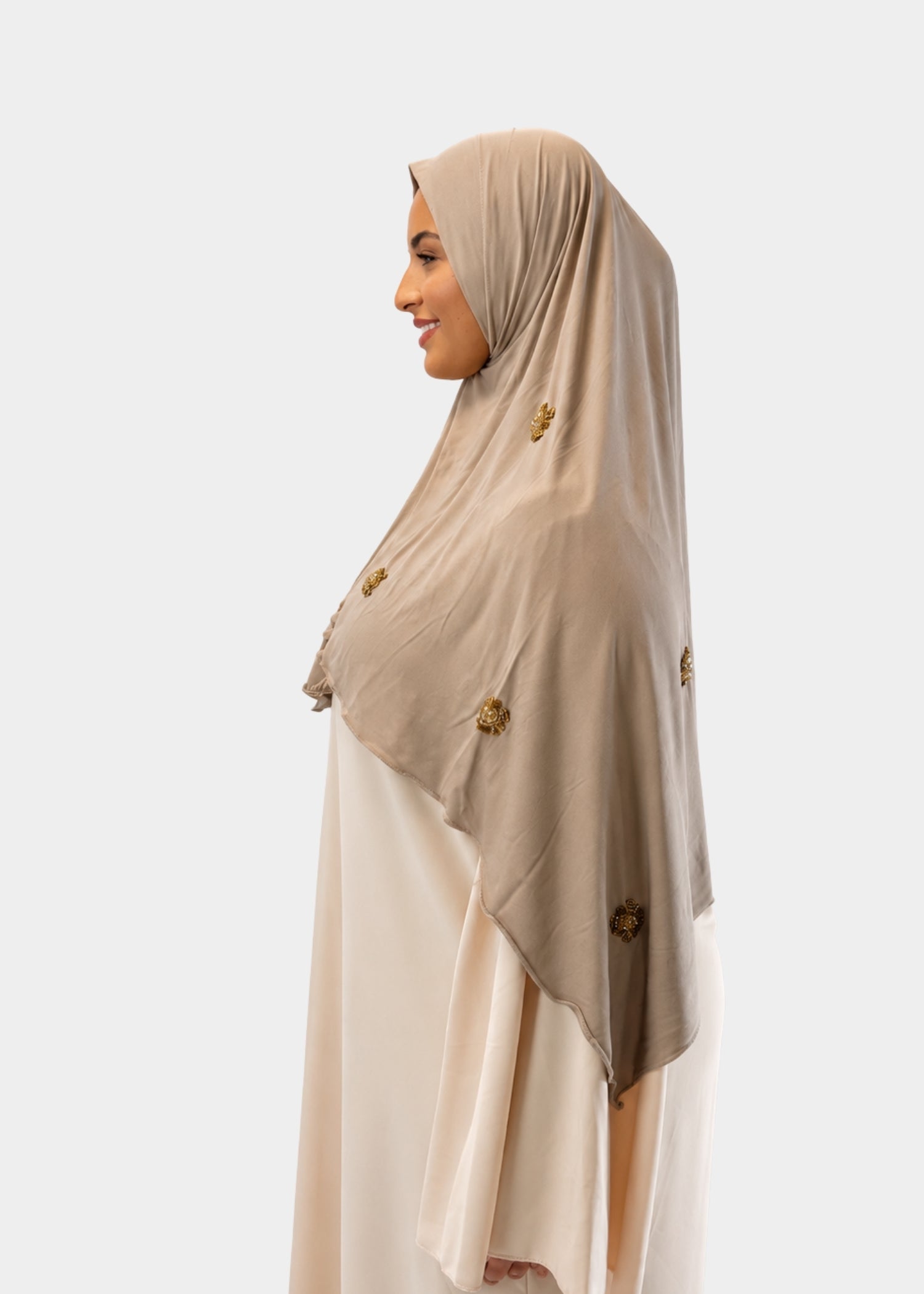 Hijab Jersey Crystal Luxe - Taupe N°6