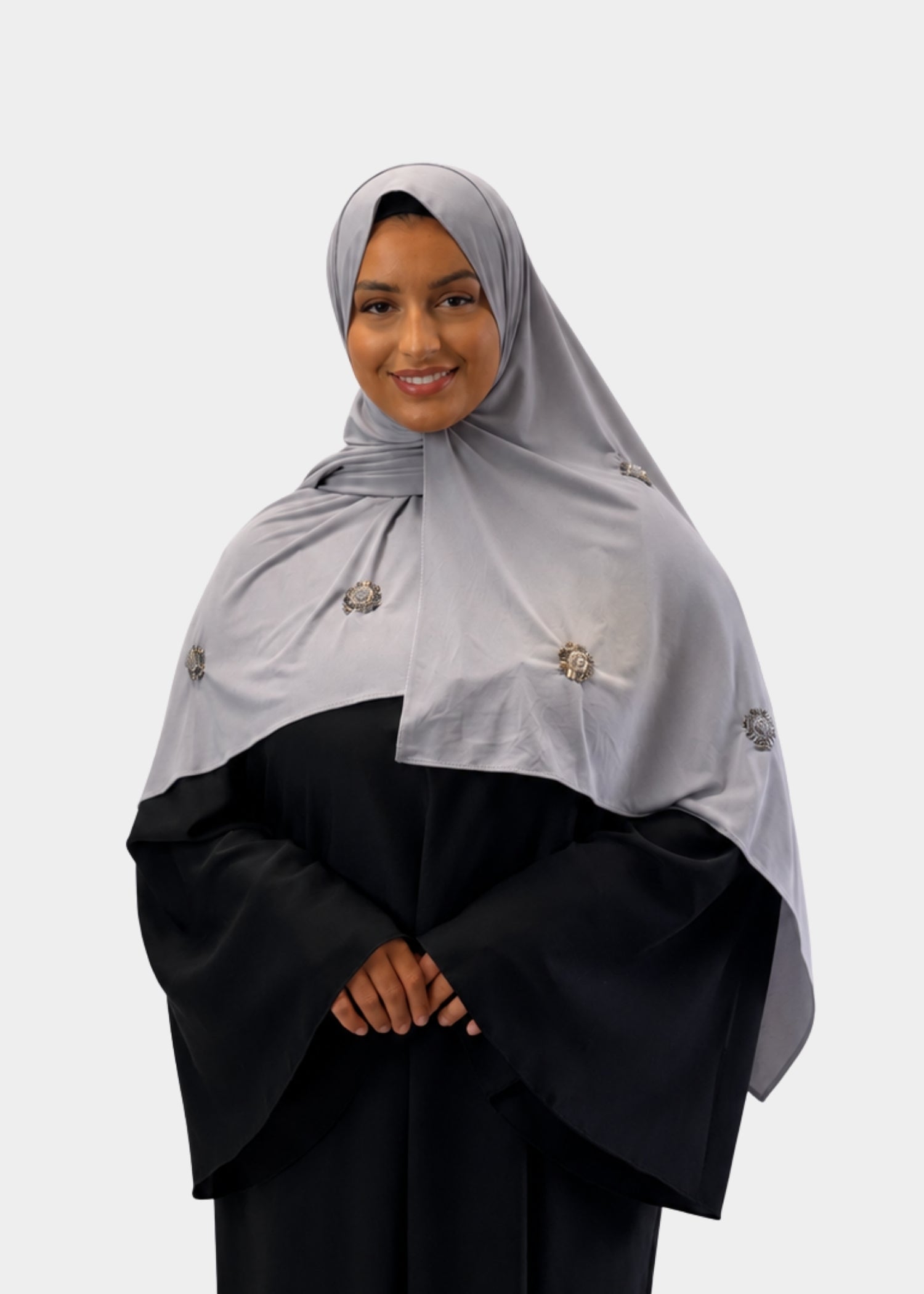 Hijab Jersey Crystal Luxe - Gris N°3