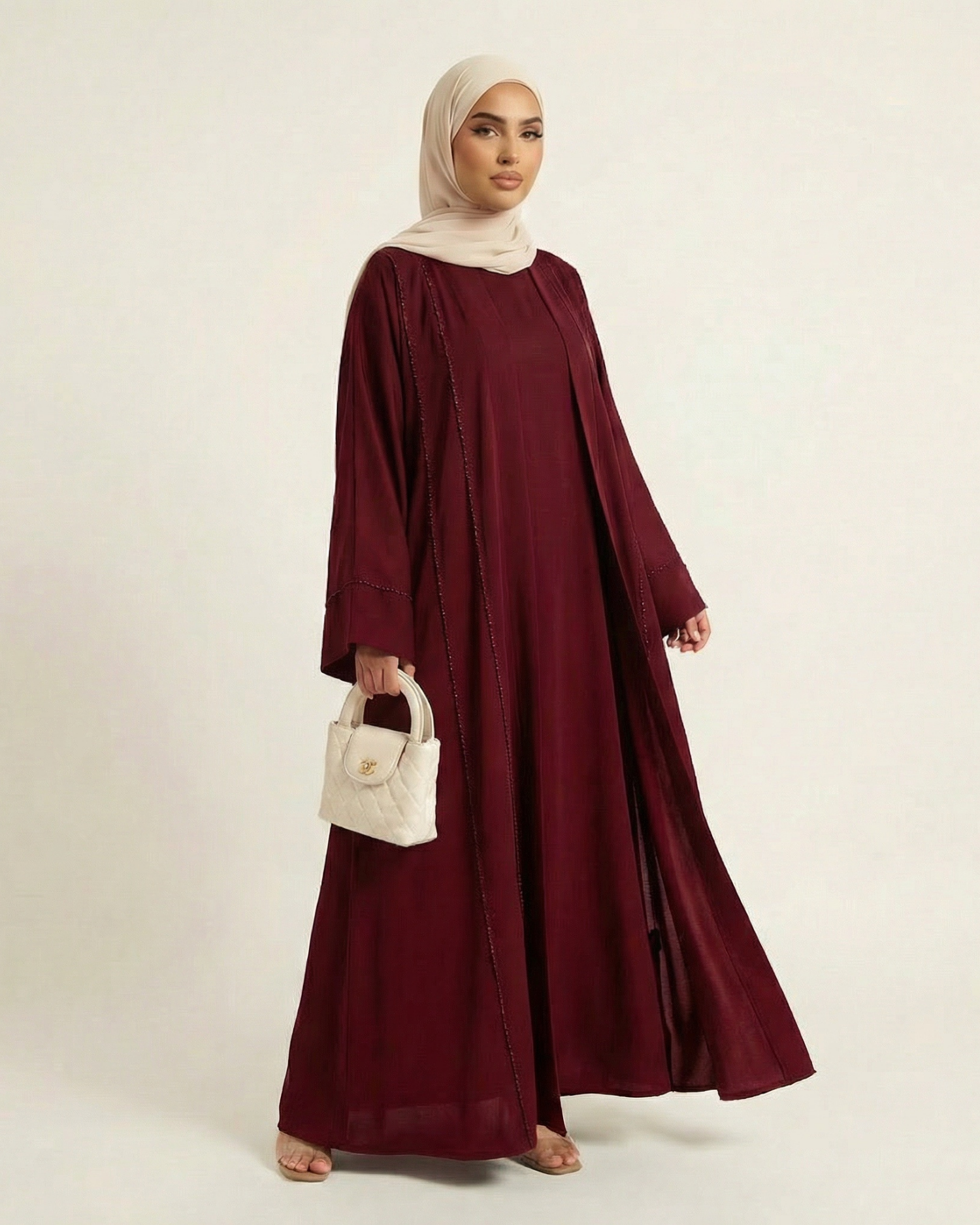 Ensemble Kimono 2 pièces Noor - Bordeaux