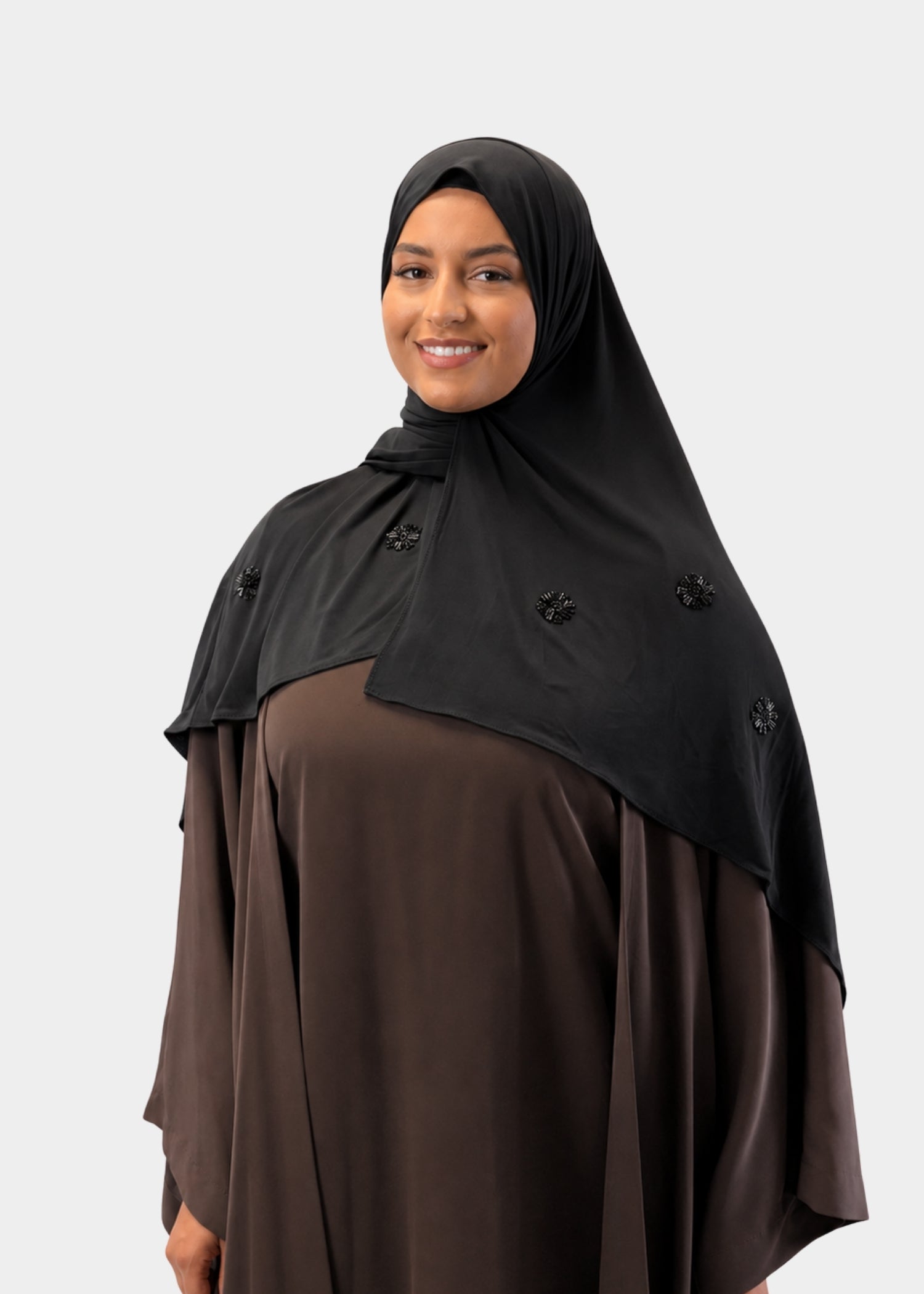 Hijab Jersey Crystal Luxe - Noir N°1