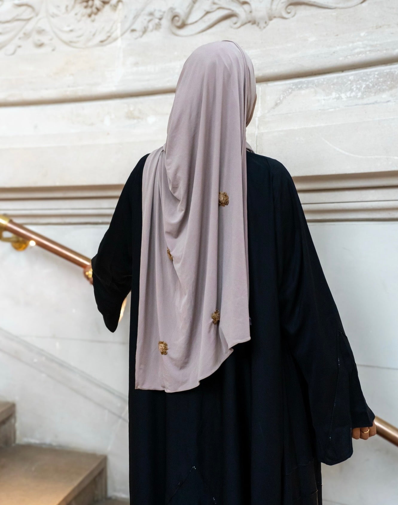 Hijab Jersey Crystal Luxe - Taupe nr. 6