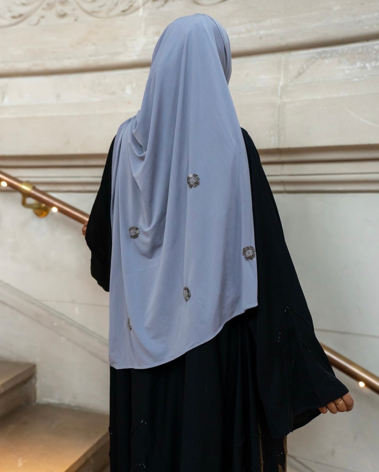 Hijab Jersey Crystal Luxe - Grijs nr. 3