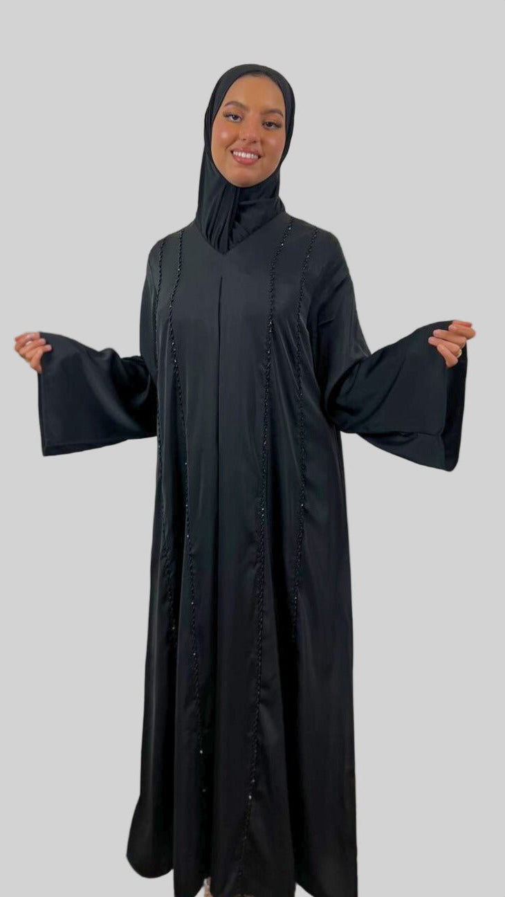 Abaya Dubai - Noir - MonHijab.fr