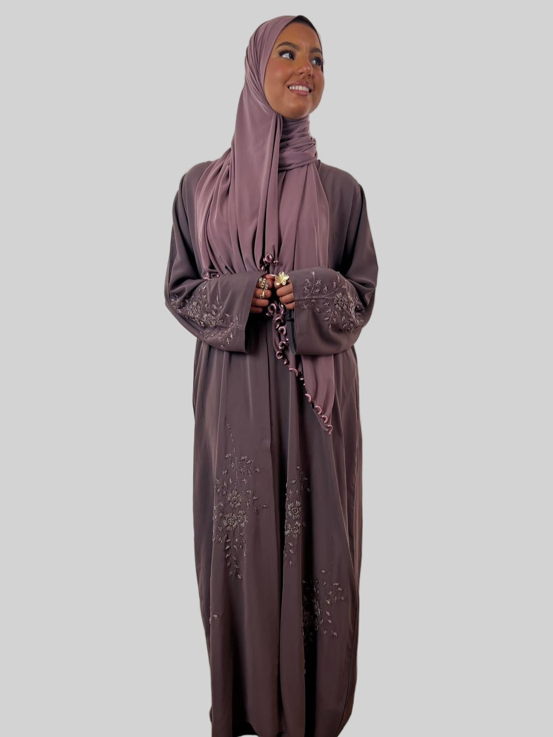 Abaya Yasmina Rose Poudré - MonHijab.fr
